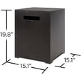 thumbnail image 6 of Real Flame Metal Propane Tank Cover, Conceals a 20 Pound Tank and Doubles as a Side Table, Gray, 6 of 6