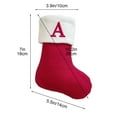 thumbnail image 3 of Embroidered Letter Knitted Christmas Stocking - Child's Candy Gift Bag Fireplace Hanging Decor Spacious Holiday Stocking Gift(A), 3 of 7