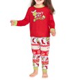 thumbnail image 3 of Pantalones De Camisa De Otoño Conjunto de pijama familiar de 2 piezas, vestido informal con estampado de dibujos animados para padres e hijos, traje diario Cgtredaw Niño Rojo 6-7T para Niño, 3 of 7