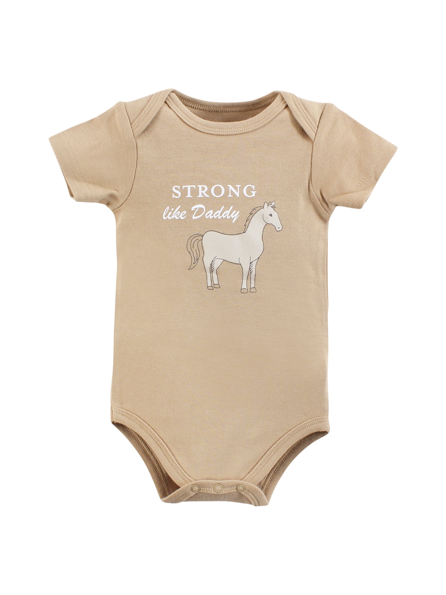Hudson Baby Short Sleeve Bodysuits, 5-Pack, Newborn- 24 Months
