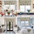 thumbnail image 5 of Sage Green Floral Farmhouse Short Window Curtain Valances, Spring Flowers Leaves Farmhouse Rod Pocket Kitchen Valances for Living Room Bedroom Bathroom Cafe 42" x 18", 5 of 8