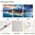 thumbnail image 6 of 3 Piece Napali Coast Canvas Wall Art Kauai Ocean Painting Pictures Island Hawaii Nature Landscape Artwork for Living Room Bedroom Office Decor Ready to Hang, 6 of 6