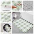 thumbnail image 6 of Sage Green Plaid Bath Mat 3 Piece Bathroom Rug Set, Spring Farmhouse Buffalo Checkered Non Slip Bath Rug Contour Mat and Toilet Lid Cover, Absorbent Shower Mats Soft Bath Rugs and Mats Sets, 6 of 8