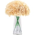 thumbnail image 1 of 10 flores de hortensia artificiales de seda ruborizadas con tallos para decoración del hogar, fiestas de bodas, 1 of 6