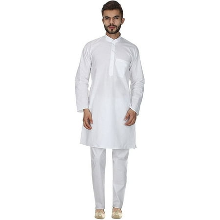 

Royal Men s Traditional Clothing Cambric White Kurta Pyjama