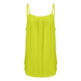 thumbnail image 5 of Yigetop Tank Tops Women, Summer Tank Tops for Women 2025 Loose Fit Pleated Square Neck Sleeveless Shirt Curved Flowy Vest Basic Cotton Tee Loose Fitting Tank Tops for Women Yellow M, 5 of 8