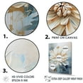 thumbnail image 3 of Designart "Minimalist Beige And Blue Dahlia I" Dahlia Floater Framed Canvas Wall Art, 3 of 5