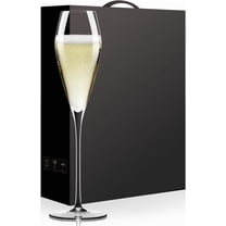 Champagne Flutes Glasses Set of 2, Hand Blown Crystal Wedding Flutes Glass, Ideal for Weddings, Anniversaries, Christmas, Special Days, 10.5 inch, 7.5 oz, Clear