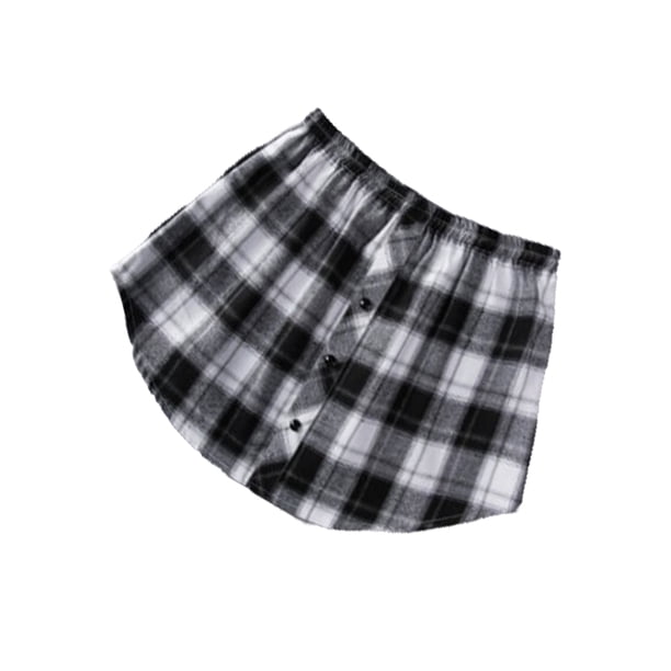 Qarigey Extensores de camisa, blusa de cola, enaguas desmontables, suéter, dobladillo de moda, parte inferior, accesorios de ropa, dobladillo Vestidos cuadros blancos y negros 4XL Qarigey AP010483-39B