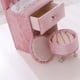 thumbnail image 3 of Caja de almacenamiento Hugo joyero rosa Organizador del almacenamiento de la joyería, 3 of 10