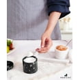 thumbnail image 4 of Radicaln White & Black Marble 3" Salt Cellar with Lid and Tray | Handmade Kitchen Salt Container Set of 2, Spice Jars, Salt Box, Sugar Bowl & Seasoning Holder for Countertop Dining Storage, 4 of 6