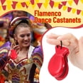 thumbnail image 4 of 1 Par de CastañUelas EspañOlas CastañUelas Flamencas con Cuerda CastañUelas de PercusióN Manual de Madera Tradicional (Rojas), 4 of 5