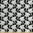 thumbnail image 1 of Floral Fabric by the Yard Upholstery, Monochrome Illustration of Aster Flowers Drawn by Hand, Decorative Fabric for DIY and Home Accents, Charcoal Grey Pale Grey by Ambesonne, 1 of 4