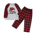 thumbnail image 5 of KHONTS Family Christmas Pajamas Sets Cute Graphic Long Sleeve Plaid Shirt and Pajama Pants Xmas Loungewear Sets 2-Kids 4T, 5 of 5