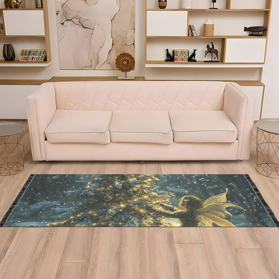 Runner Area Rug Soft Non-Slip Washable Carpet for Hallway Bedroom Living Room Home Decor 2"x6" Fairy and Glow Christmas Tree