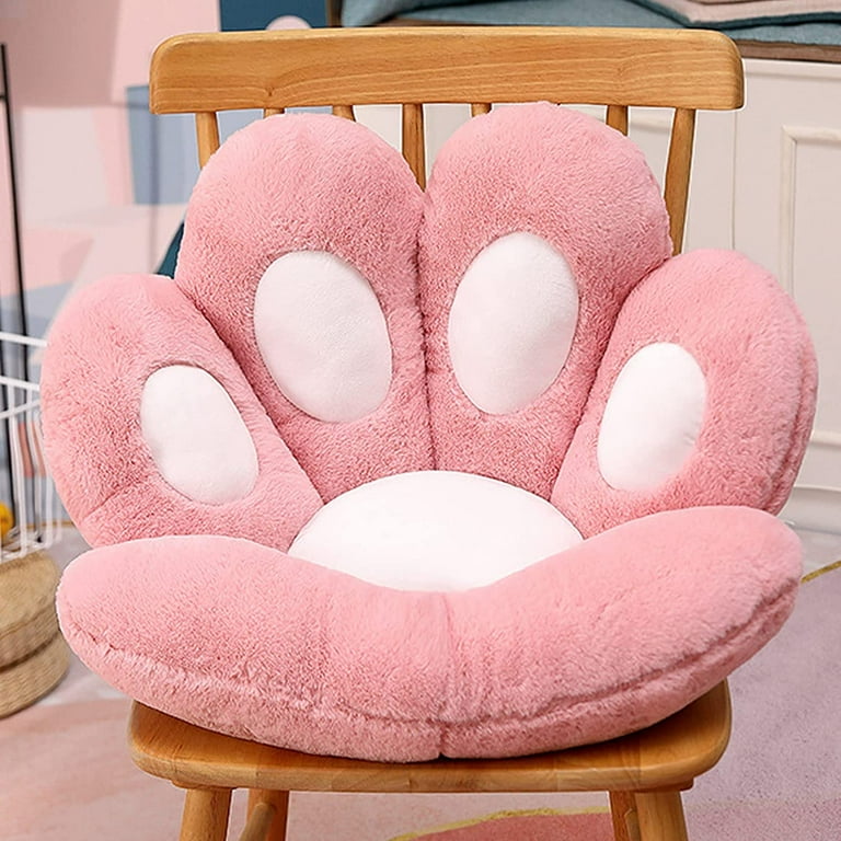 Cat Paw Shape Seat Cushion Lazy Sofa Plush Chair Cushion Cute Comfy Back Seat  Cushions For Bedroom Office Sofa