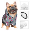 thumbnail image 3 of Fotbe Christmas Hat Dachshund Sudadera con Estampado para Perros Pequeños – Suéter con Capucha para Mascotas, Tela Suave de Forro Polar con Bolsillo-XX-Large, 3 of 7