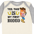 thumbnail image 4 of Inktastic Yes, this IS my First Rodeo- cowgirl in hat and boots Girls Long Sleeve Baby Bodysuit, 4 of 5
