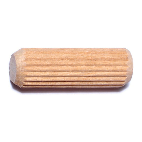 1/2" x 1-1/2" Birch Wood Fluted Dowel Pins DPBW-065