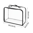 thumbnail image 2 of Meitianfacai Large Travel Packing Bags,Clear Vinyl Zippered Storage Bags Travel Moving Bag Plastic Storage Bags Dustproof Waterproof PVC Pouch with Handle, 2 of 7