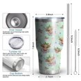 thumbnail image 6 of 30oz Green Highland Cow Flower Pattern Tumblers Stainless Steel Tumbler with Lid and Straw,Vacuum Insulated Double Wall Travel Tumbler Cups Mug with Cleaning Brush for Coffee,Tea, 6 of 7