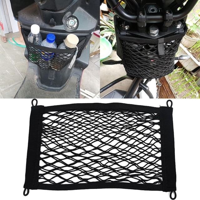 Filet de Rangement pour Moto et Vélo Sac de Coffre Crochet de Bagage de Moto Sac de Transport
