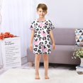 thumbnail image 7 of Leopard Butterfly Summer Pajama Set Soft Cotton Short Sleeve Sleepwear 2PCS Pajama Sets Breathable Lounge Set Size 8Y, 7 of 7