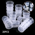 thumbnail image 3 of Wodtesl 20pcs 10/20/30ml Plastic Measuring Cup Double Scale Transparent Lab Chemical Measuring Cup Without Handle Kitchen Bar Supplies, 3 of 12