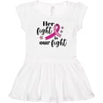 thumbnail image 3 of Inktastic Breast Cancer Awareness Her Fight is our fight Girls Toddler Dress, 3 of 5