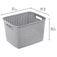 thumbnail image 4 of Sterilite Tall Gray Weave Basket, 4 of 5