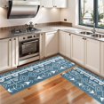 thumbnail image 3 of Kitchen Rugs Sets Of 2,Blue Geometric Triangle Arrow Pattern Anti Fatigue Kitchen Mat Rugs Non Slip Washable,Decorative Kitchen Floor Mats for Kitchen,Sink,Laundry,17"X47", 3 of 5