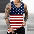 thumbnail image 2 of FUZHIQ 250th Anniversary Casual Shirt American USA Full Printed Flag Tank Top for Men 4th of July Sleeveless Shirt,XXL, 2 of 4