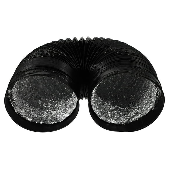 OULII 1Pcs Flexible Exhaust Hose Durable Aluminum Foil Black for Office Use