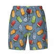 thumbnail image 4 of Lsque Mens Swim Trunks Fruit Ice Cream Pattern - Bathing Suit Compression Liner - Beach Swim Shorts Swimwear - (S-3XL) - Stretch Quick Dry -Large, 4 of 9