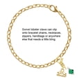 thumbnail image 2 of Delight Jewelry May - Green Crystal Bicone - Gold-tone Clip on Charm with Mini Year 2025, 2 of 4