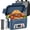 Blue, variant on VictSing unisex insulated lunch bag, leak-proof, washable, single-layer, with insulated handle, adjustable shoulder strap and side mesh pocket, suitable for commuting and outdoor activities, gray.