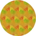 thumbnail image 1 of Ahgly Company Indoor Round Patterned Neon Orange Area Rugs, 4' Round, 1 of 1