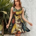 thumbnail image 7 of Fantasy Cat Family Dress Summer Street Style Dresses Female Sleeveless Printed Sundress, 7 of 7