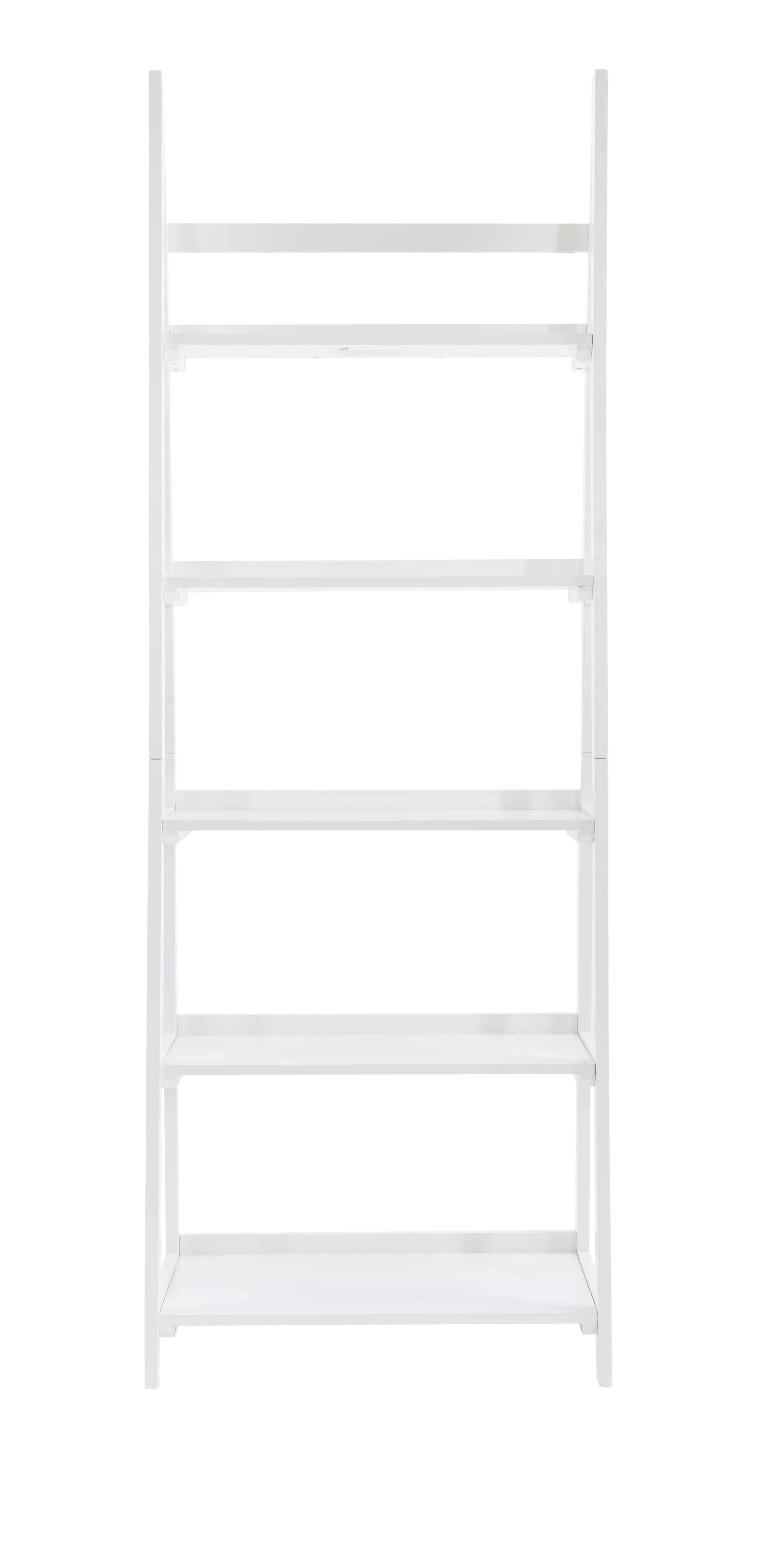 Linon Ashville 5-Tier Ladder Bookcase, White