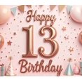 thumbnail image 3 of Rose Gold Theme Happy Birthday Banner Balloon Decoration for Teen Party Indoor Celebration Event Decoration, 3 of 7