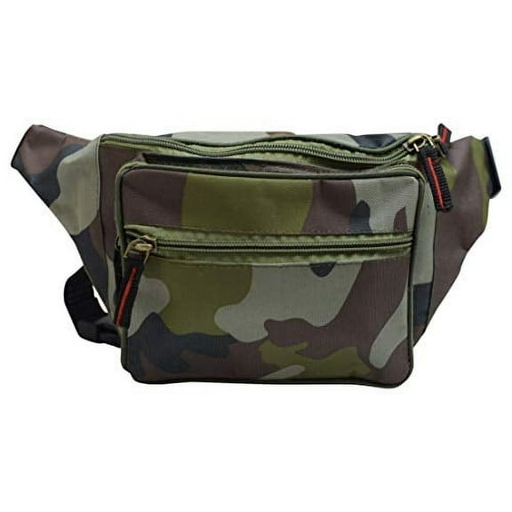 Camo Nylon Waist Fanny Pack Belt Bag Pouch Travel Hiking Camping Hip Purse Men Women (Camo)