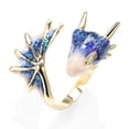 thumbnail image 1 of Minnieouse Vintage anillo abierto novia boda aniversario banquete nudillo moda joyería oficina personalizado presente azul Azul 20piezas, 1 of 6