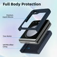 thumbnail image 6 of Elegant Choise Case with Screen Protector for Samsung Galaxy Z Flip 5 5G Liquid Silicone Phone Cover, Blue, 6 of 15