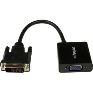 StarTech.com DVI-D to VGA Active Adapter Converter Cable - 1920x1200 - DVI/VGA for Video Device, Notebook, Monitor, Projector, Desktop Computer, Projector - 1 ft - 1 Pack - 1 x DVI-D Male