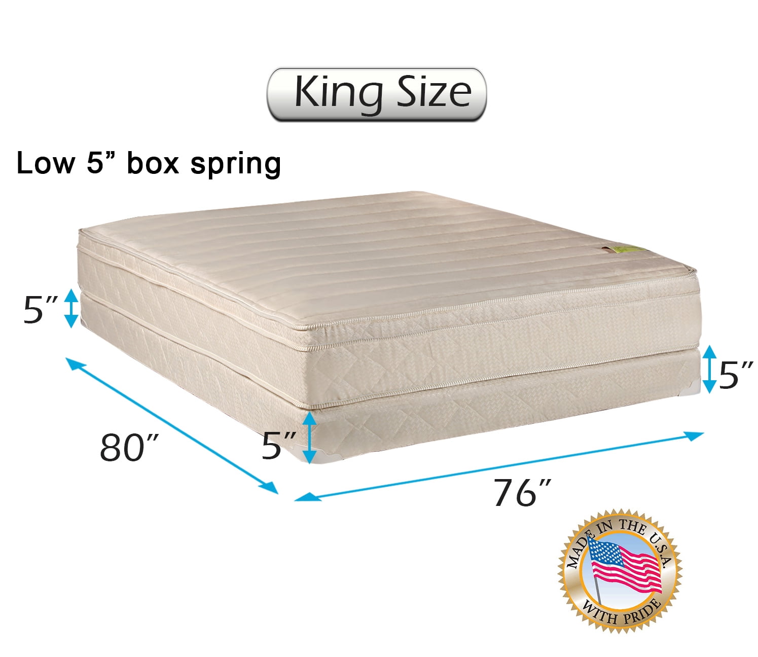Comfort Pedic Firm Eurotop Pillowtop, King Size Bed Box Spring Dimensions