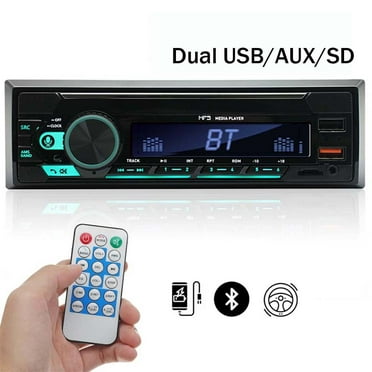PYLE PLR14MPF - In-Dash AM/FM-MPX MP3 Shaft Style Dual Knob Radio w/USB ...