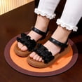 thumbnail image 2 of Tigivemen Toddler Girls Dress Sandals Summer Water Shoes for Kids Flowy Open Toe Sandal with Soft Sole Non Slip Black Size 12.5, 2 of 6