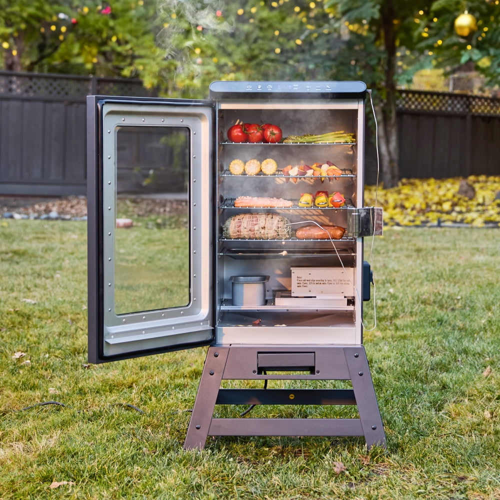 EAST OAK 725 Sq inches Portable Electric Smoker Digital Control with Leg Kit Night Blue