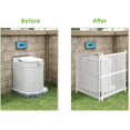 thumbnail image 3 of Vinyl Fence Panels 2 Pack Outdoor Picket Privacy Screen Fence, 2PCS White PVC Fence Panel, 48" H X 36" W (White), 3 of 7