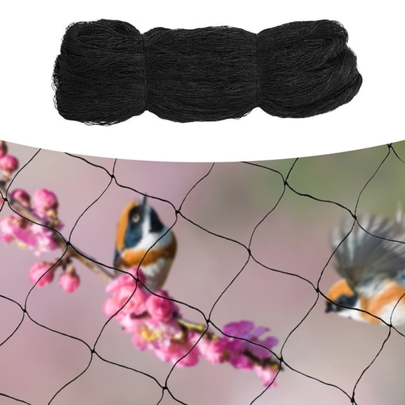 ToppiJoy Heavy Duty Bird Netting 100' x 50', 2" Mesh Black Polyester Garden Netting for Chicken Coop, Fruit Trees, and Orchard Protection